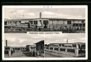 AK Hassloch i. Pfalz, das Rosenthal-Werk, Damen am Werkstor, Schreibwaren Leich - Picture 1 of 2