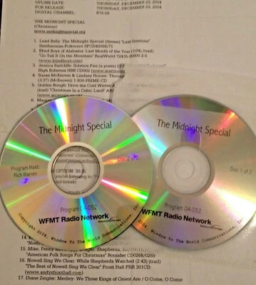 RADIO SHOW: CHRISTMAS 12/23/04 ODETTA (2), BLIND BOYS OF ALABAMA (2), JOAN BAEZ Foto 1 de 3