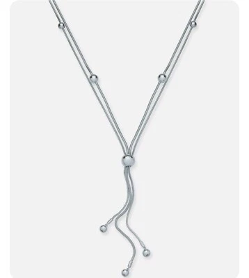 Collar Lariat Doble Hilo Cuentas Alfani, Extensor 24" + 2" Foto 1 de 4