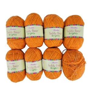 HERRSCHNERS TEDDY BEAR BRIGHTS YARN 1002 TANGO-RINE 8 Skeins (1 opened) - Picture 1 of 7