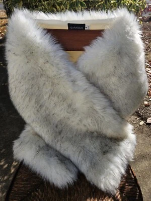 Caracilia, Wrap Fluffy Faux Fur Wrap Shawl Evening Party Banquet Winter (S) - Image 1 of 4