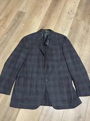 Abrigo deportivo a cuadros Canali Kei 1934 para hombre 100 % lana hecho en Italia  Foto 1 de 4