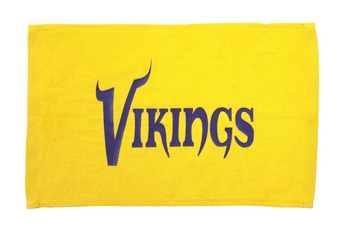 NFL Minnesota Vikings 11" x 18" 100% Cotton Rally Towel Gold Towel Purple Script Cover