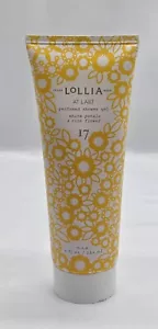 LOLLIA AT LAST White Petals & Rice Flower 17 Perfumed Shower Gel 8 oz 75% Full - Picture 1 of 3