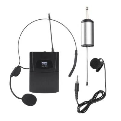 Wireless Lavaliere Cordless Microphone Lapel Mic Headset Selectable Frequencies - Image 1 of 3