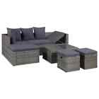 Garden Lounge Set 4 Piece With Cushions Seat Poly Rattan Multi Colours Vidaxl