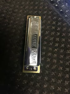 HOHNER MARINE BAND A440 10 HOLE 20 REEDS BLUES HARP KEY D - Picture 1 of 5