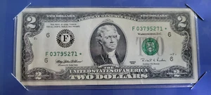 1995 $2 Star Note- Federal Reserve Independance Series UNC - Picture 1 of 4