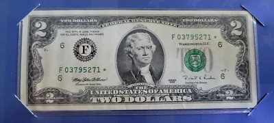 1995 $2 Star Note-  Federal Reserve Independance Series UNC - Image 1 of 4