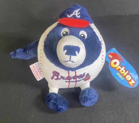 New With Tags Orbiez Sports Atlanta Braves Mascot Plush Stuffed Toy Cover