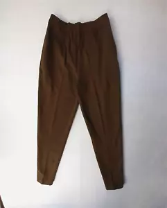 ESPRIT Leggings Pants Women M Brown Vintage High Rise Tapered Leg Cotton NWT - Picture 1 of 7