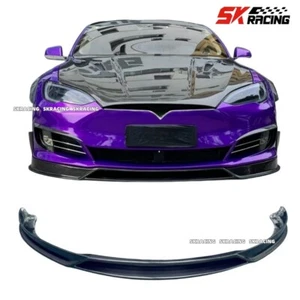 Kits de carrocería de parachoques delantero de fibra de carbono real para Tesla Model S sedán 2016-2020 - Imagen 1 de 12