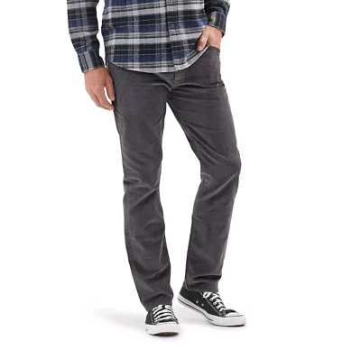 Calça de veludo masculina "Lee" Extreme Motion MVP reta cônica elástica - Cinza estático - Imagem 1 de 2