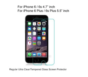 Regular Ultra Clear/Tempered Glass Screen Protector For iPhone 6 6s 6 6s Plus - Imagen 1 de 4