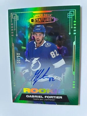 Gabriel Fortier #172 - 2021-22 Upper Deck Stature - Green Rookie Autograph /50 - Image 1 of 3