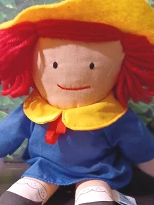 Eden Madeline Plush Doll 1990 Blue dress Yellow hat - Picture 1 of 11