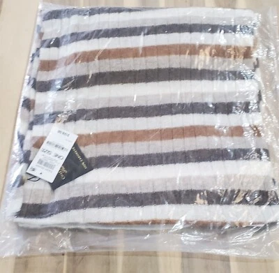 Silenciador Charter Club Cashmere a rayas cálido praliné talla única 14" W x 65" L Foto 1 de 4