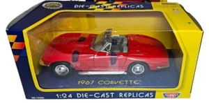 MOTORMAX 1967 CHEVROLET CORVETTE CABRIO STINGRAY RED 1:24 DIECAST 73200 - Bild 1 von 5
