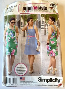 SIMPLICITY 8123 SEWING PATTERN ~ MISSES DRESS WITH SKIRT VARIATIONS SIZE 20 - 28 - Picture 1 of 2