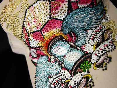 NWT Christian Audigier Ed Hardy baseball cap rhinestone Foto 1 de 3