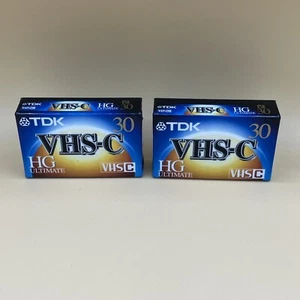 2-TDK E-HG Extra High Grade TC-30HG Ultimate Blank Camcorder Cassette Tape - Picture 1 of 2