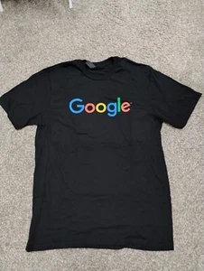 Google Logo Employee Tee T-Shirt Black Cotton  Men Women  Unisex 2XL XXLarge NEW - Picture 1 of 4