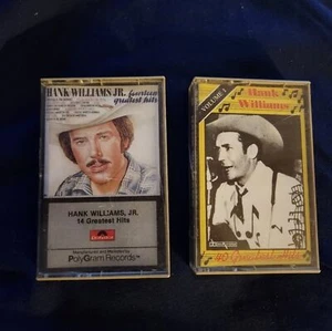 Hank Williams and Hank Williams Jr. VINTAGE cassette tapes Greatest hits - Bild 1 von 9