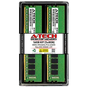A-Tech 16GB 2x 8GB PC4-23400 Desktop DDR4 2933 Non-ECC DIMM 288-pin Memory RAM - Picture 1 of 7