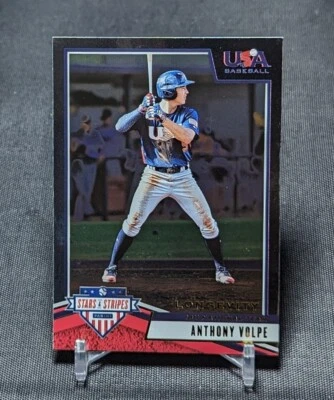 Anthony Volpe Longevity Foil Rookie RC 2019 USA Stars & Stripes Card #47 Yankees - Image 1 of 2