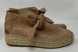 RAG & BONE Women's Gena Espadrille Size EU 38 1/2 US 8.5 Suede Leather Bow Jute - Picture 1 of 8