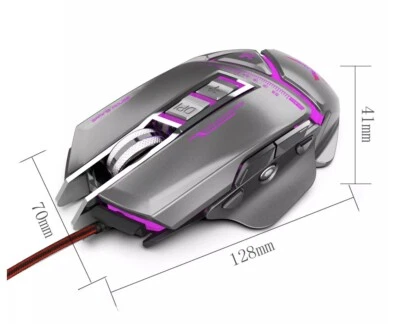 Zerodate X400 professional gaming mouse 11 buttons usb wired optical 3200 DPI - Image 1 of 4