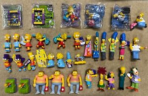 Mixed lot of 35 promotional Simpsons figures & toys Burger King Subway New Used