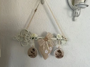 Shabby Chic Deko Türhänger WandhängerVintage Bild Cottage Landhaus Brocante ♥️ - Bild 1 von 3
