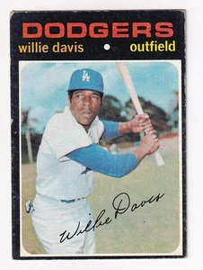 1971 Topps Baseball card #585 Los Angeles Dodgers Willie Davis - Picture 1 of 2