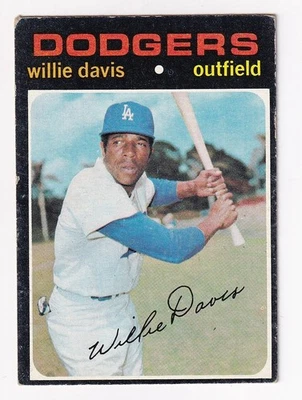 1971 Topps Baseball card #585 Los Angeles Dodgers Willie Davis - Image 1 of 2