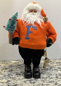 Santa Claus 11” W/School Spirit Florida Gators Orange Sweater Blue F Christmas - Picture 1 of 7