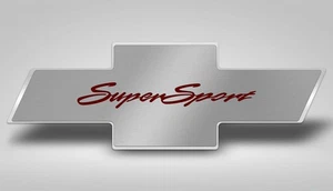 Hood Badge Garnet Red "Super Sport" Emblem fits 2010-2015 Chevy Camaro SS - Picture 1 of 2