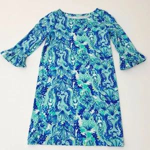 Abito Sophie bambina Lilly Pulitzer - blu, sirena - taglia large giovane (8/10) - Foto 1 di 9