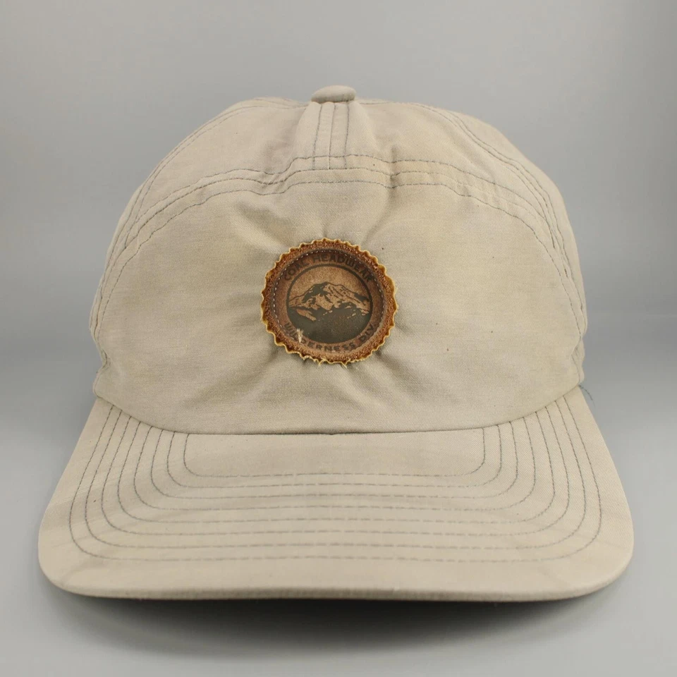 煤帽帽绑带卡其色皮革布贴荒野分部户外男式 — 第 1/4 张图片