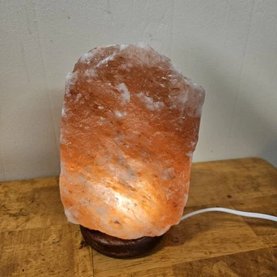 Lámpara de sal de roca del Himalaya lámpara grande de cristal, luz nocturna Foto 1 de 4