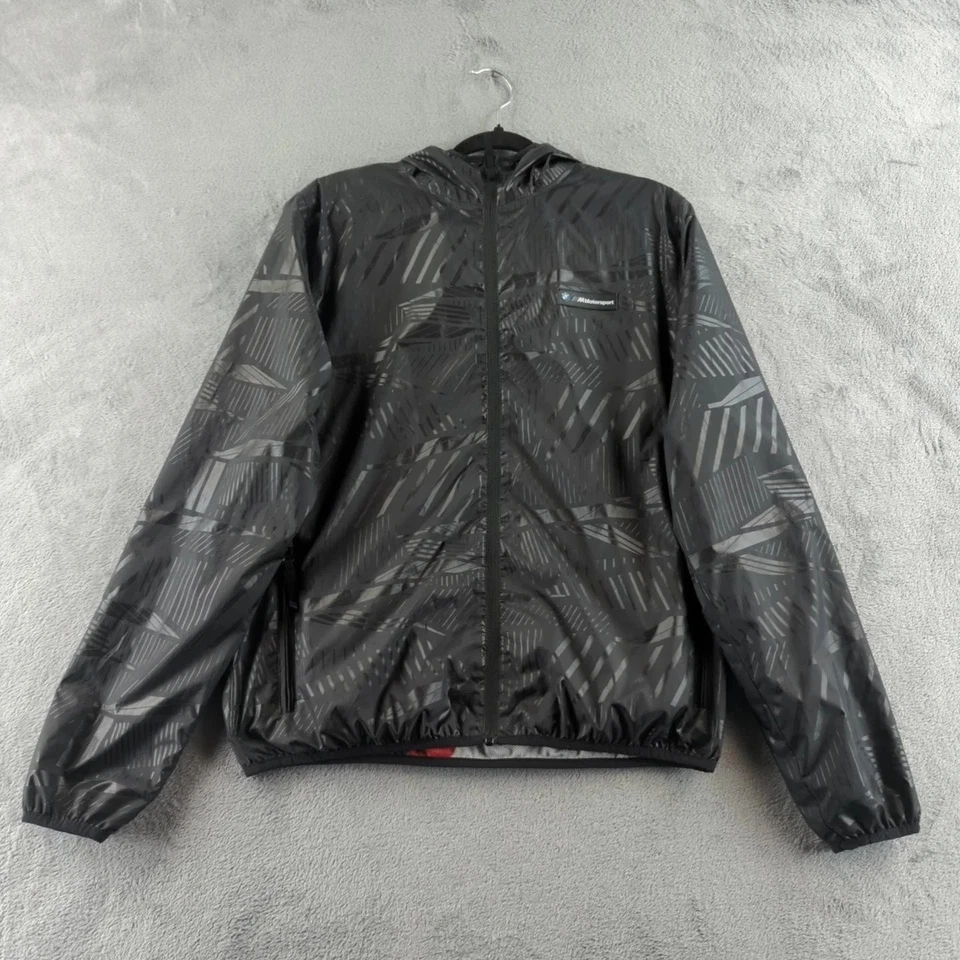 Chaqueta cortavientos BMW M Motorsport para hombre mediana negra con capucha ligera carreras Foto 1 de 4