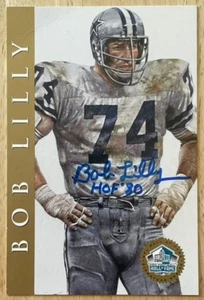 BOB LILLY, 100 % AUTHENTISCHES HANDSIGNIERTES FOTO, DALLAS COWBOYS LEGEND! - Bild 1 von 1