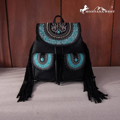 Рюкзак Montana West коллекция с цветочной вышивкой черный - Изображение 1 из 4