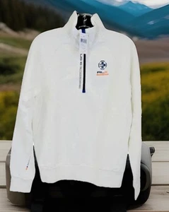 new Ralph Lauren RLX "Pure White" 1/4 Zip up Sweater Women's Small MSRP $99 - Picture 1 of 7