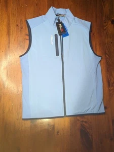 Ralph Lauren RLX Golf Full Zip Wicking Elasticizzato Gilet Blu/Navy Uomo Taglia M NUOVO - Foto 1 di 13