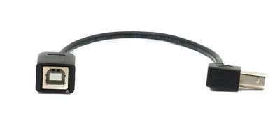 SYSTEM-S USB 2.0 cable 20 cm type B male to female left angled adapter - Image 1 of 4