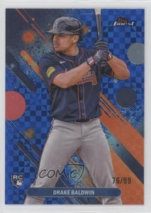 Topps Finest Common Blue Checkerboard Refractor 2025/99 Drake Baldwin Rookie RC - Imagen 1 de 3
