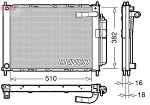 Cooling Module DENSO DRM46101 for NISSAN MICRA III (K12) 1 2003-201 - Picture 1 of 6