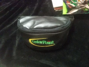 Vintage CEDAR POINT Adjustable Black Fanny Pack With Pocket - Cool Kids Only - Picture 1 of 3