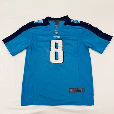 Camiseta de fútbol americano Nike Tennessee Titans niños talla grande 14/16 Marcus Mariota 8 NFL Foto 1 de 4